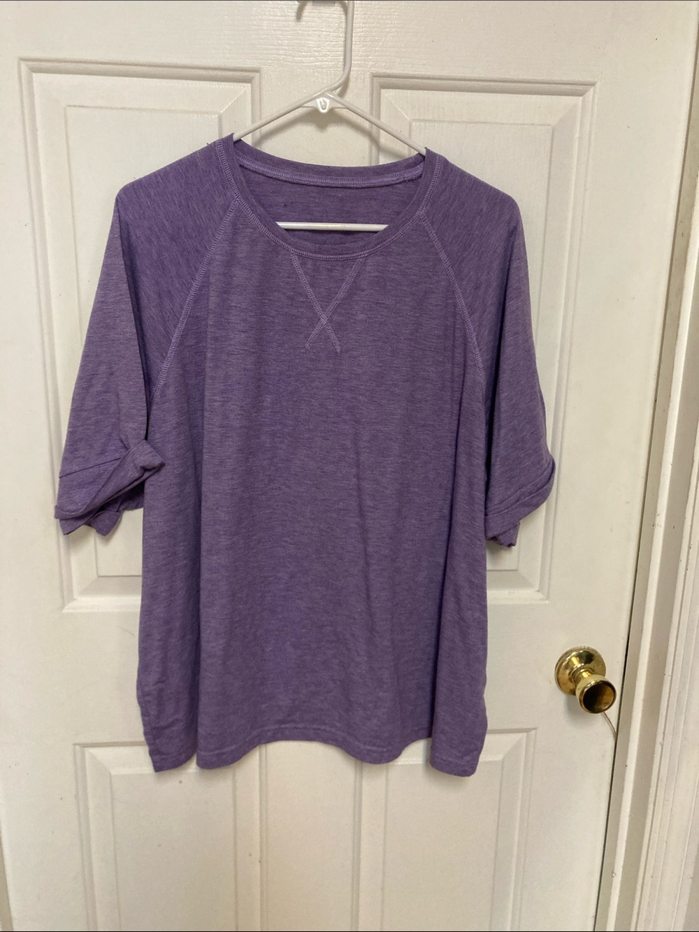 3/$20 bundle and save 
Women's Relaxed Crewneck Top in Lavender Purple
